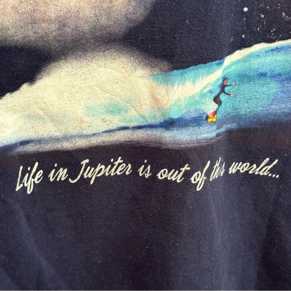 Fruit of the Loom Men’s Space “Life in Jupiter” Blue Tee Size XL - Picture 6 of 7
